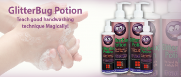GlitterBug Potion - Tech good handwashing technique magically
